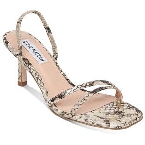 Steve Madden snake skin sandals. NVW